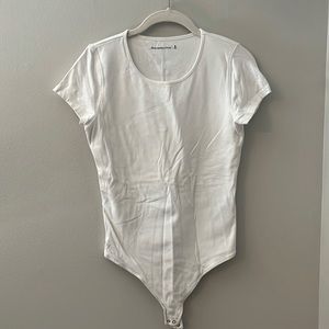 White Abercrombie body suit